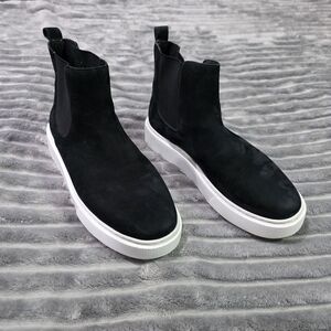 J Slide Dani Platform Black Suede Pull On Chelsea Boot w/Comfort Gel Insole. 10